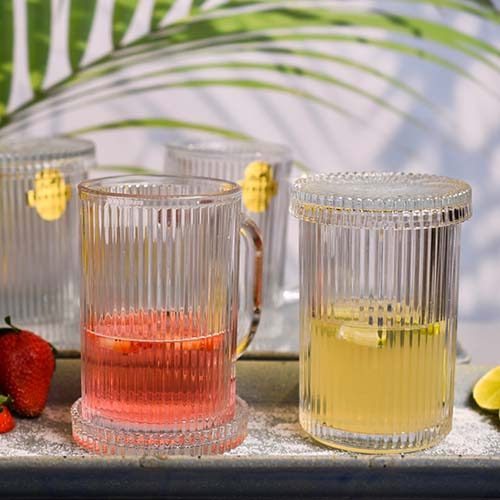 Mug with lid Crystal Gold line 400 ML - photo 3