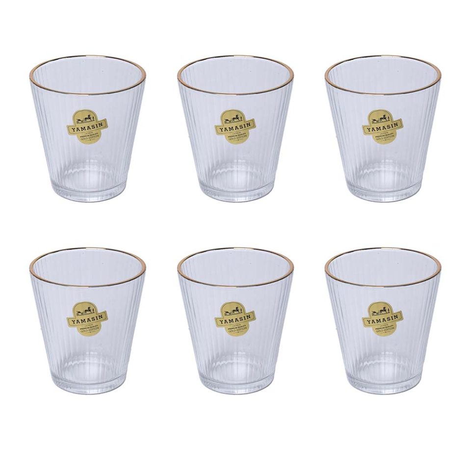 Water Glass Crystal gold line 315 ML YG19557 - photo 5