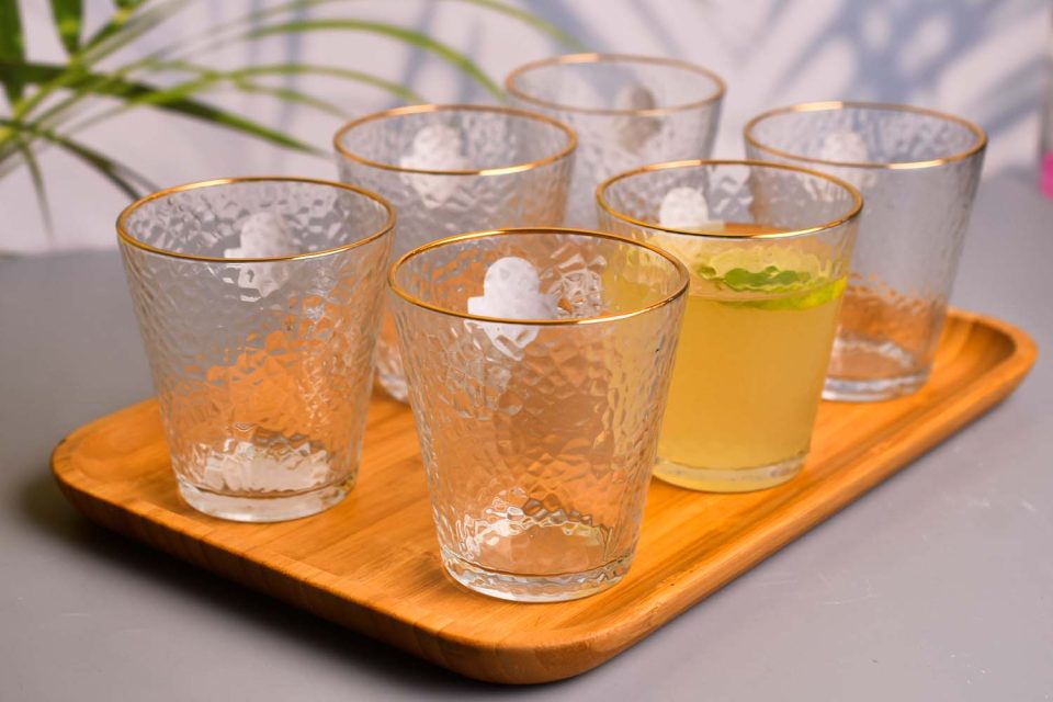 Water Glass Crystal gold line 315 ML YG19557 - photo 3