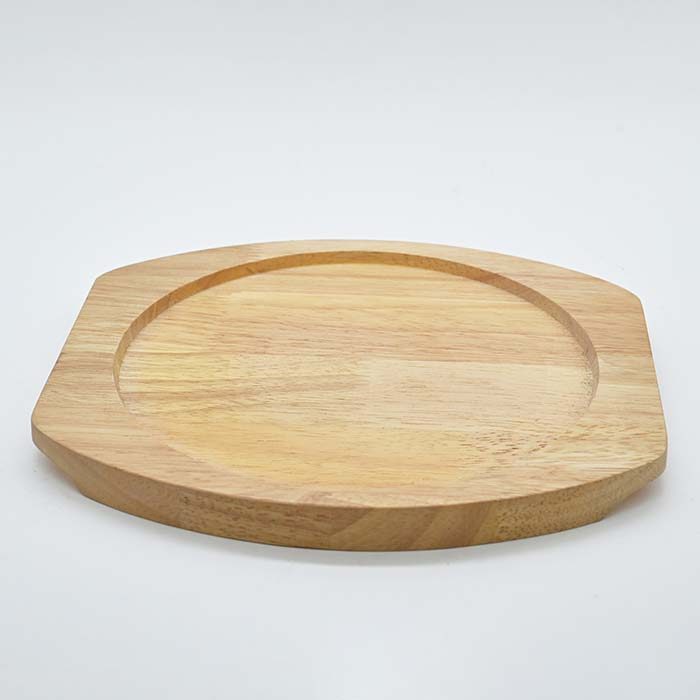 Cast Iron sizzler pan with wooden base Round - photo 2