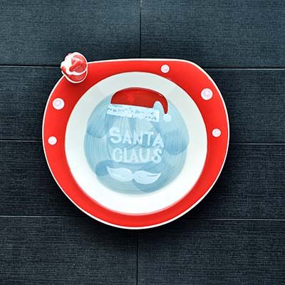 Cartoon plate with Santa - photo 1