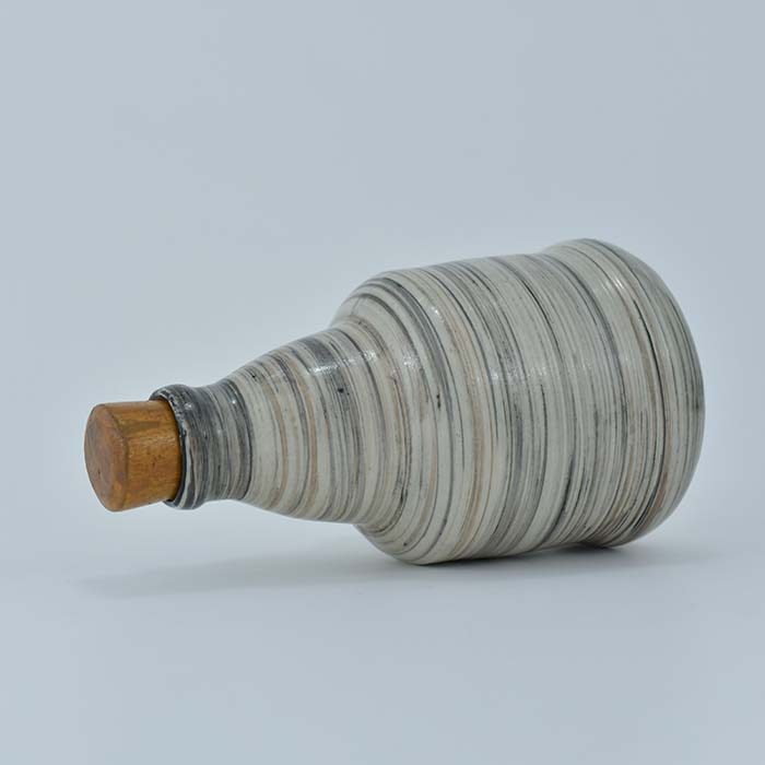 AART Handmade Terracotta Water bottle Cream With Wooden Cap - photo 3