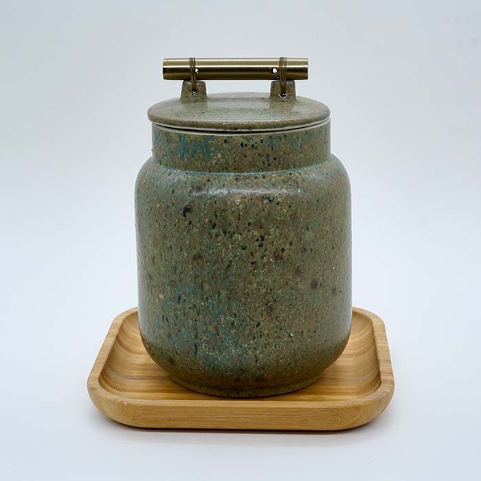 AART Handmade Terracotta Storage jar Stone color - photo 2
