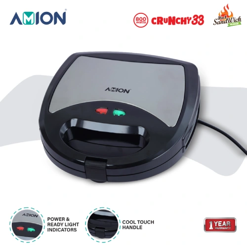 AMION Crunchy Sandwich Maker 3-in-1 Waffle Iron 800W - photo 1