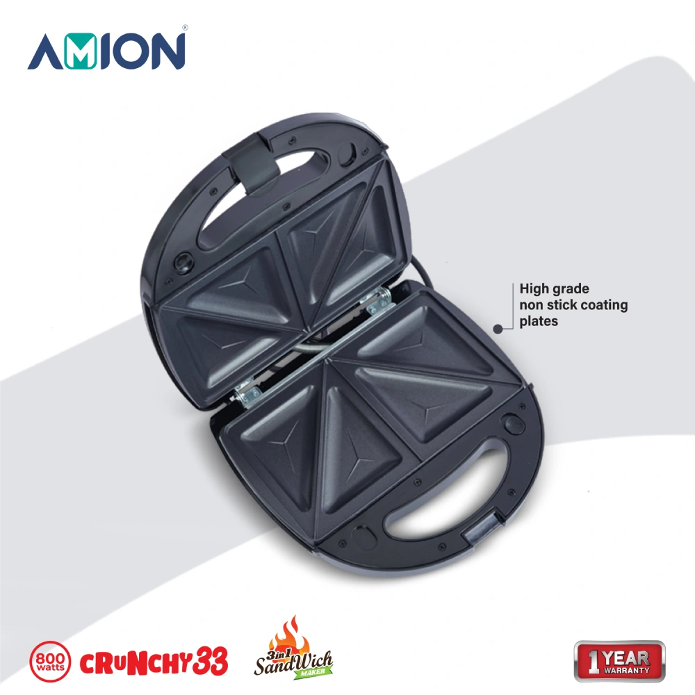 AMION Crunchy Sandwich Maker 3-in-1 Waffle Iron 800W - photo 2