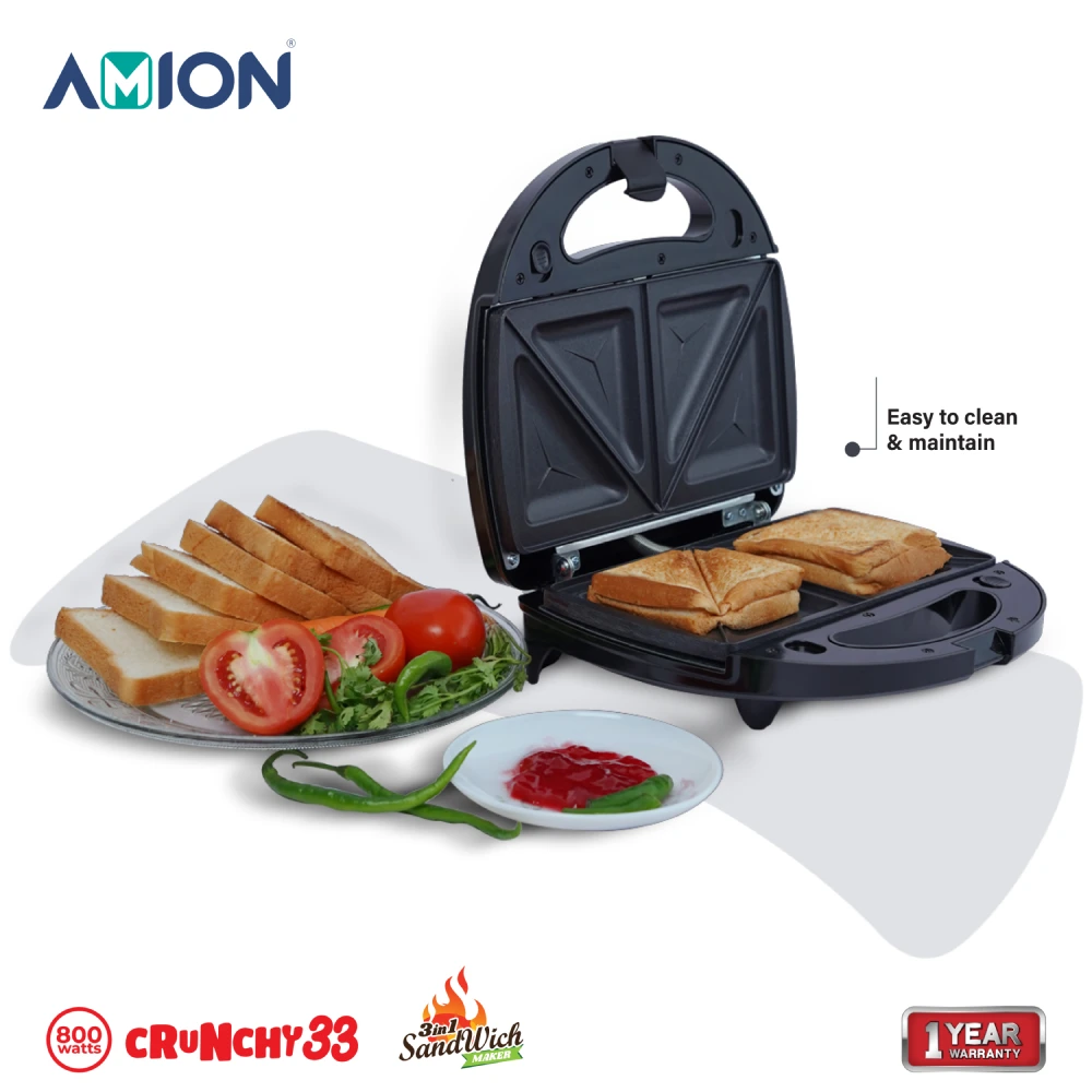 AMION Crunchy Sandwich Maker 3-in-1 Waffle Iron 800W - photo 3