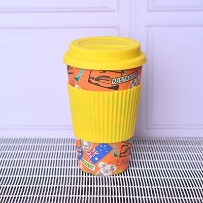 Bamboo fibre Eco Travel Mug 400 ML Yellow