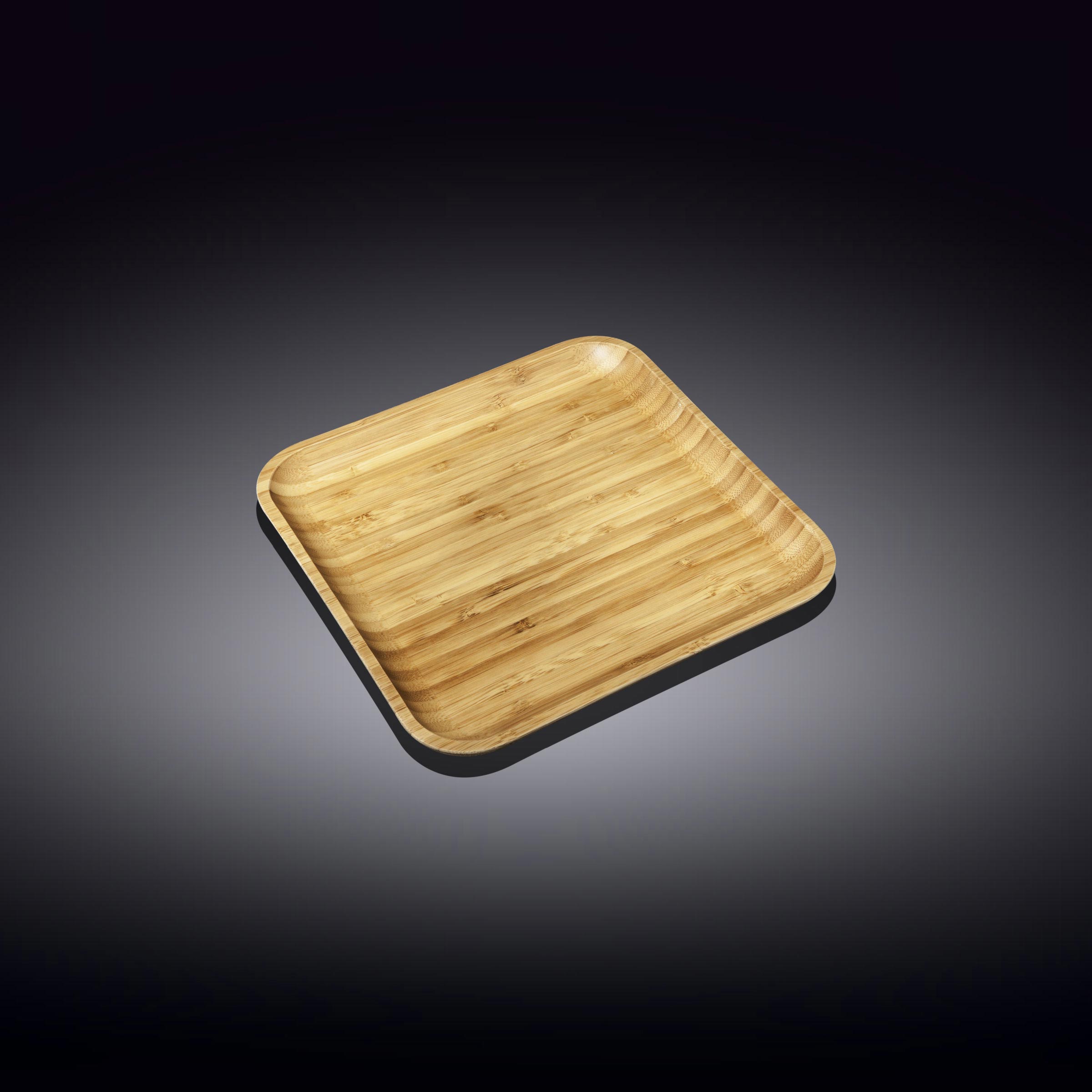 WILMAX Serving Plate Bamboo 12.5 X 12.5 CM